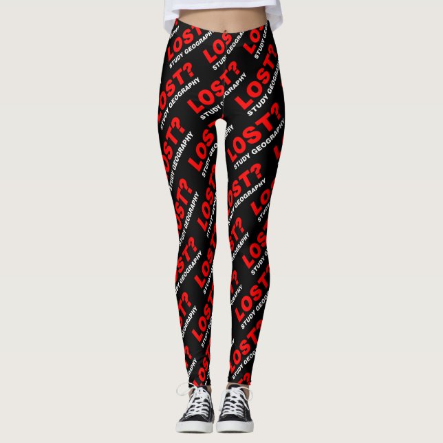 Lost? Study Geography Leggings (Front)