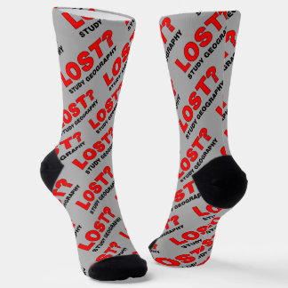 Lost? Study Geography Socks