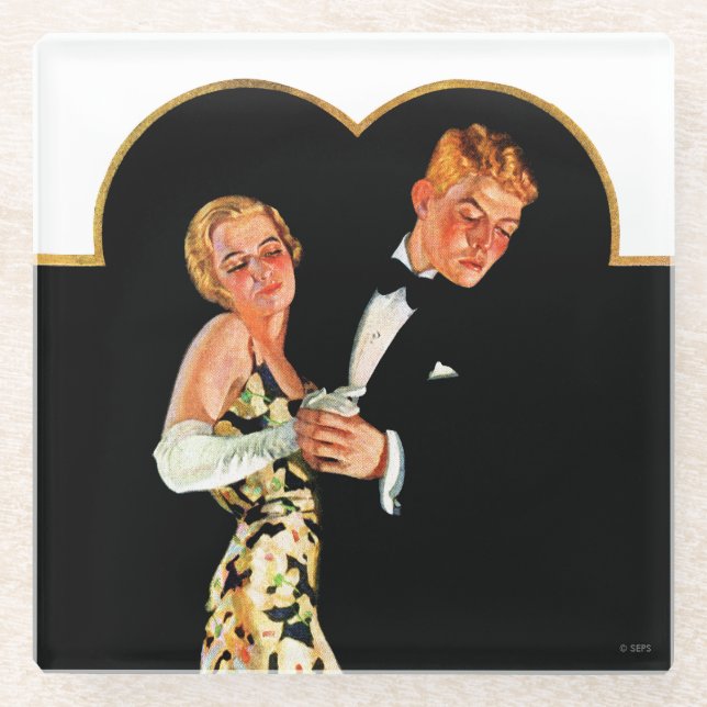 Lost Suspender Glass Coaster (Front)