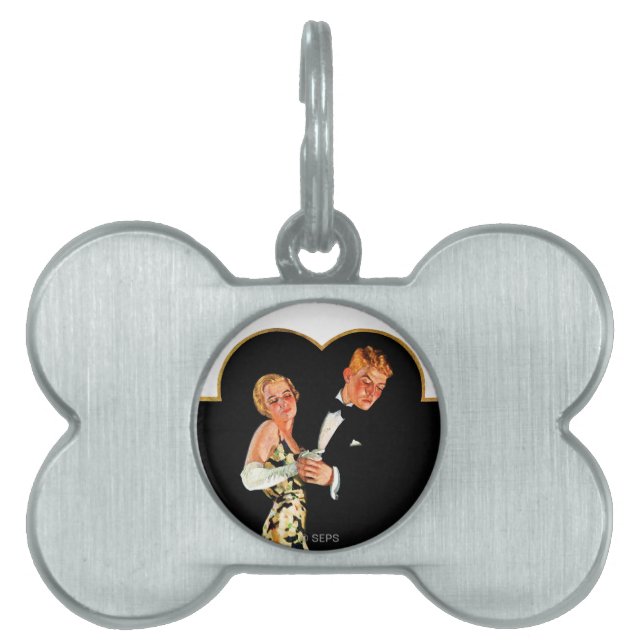 Lost Suspender Pet ID Tag (Front)