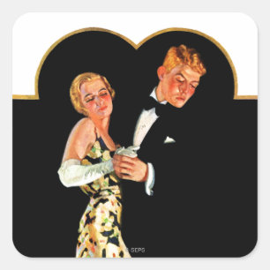 Lost Suspender Square Sticker