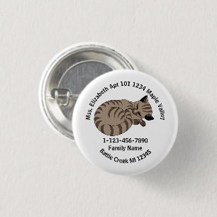 Lost Tan Tabby Kitten Family Home Address  3 Cm Round Badge