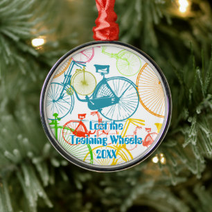 Lost the Training Wheels Bike Keepsake and Year Metal Tree Decoration