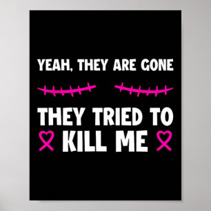 Lost Them Kept My Life Breast Cancer Survivor Tee  Poster