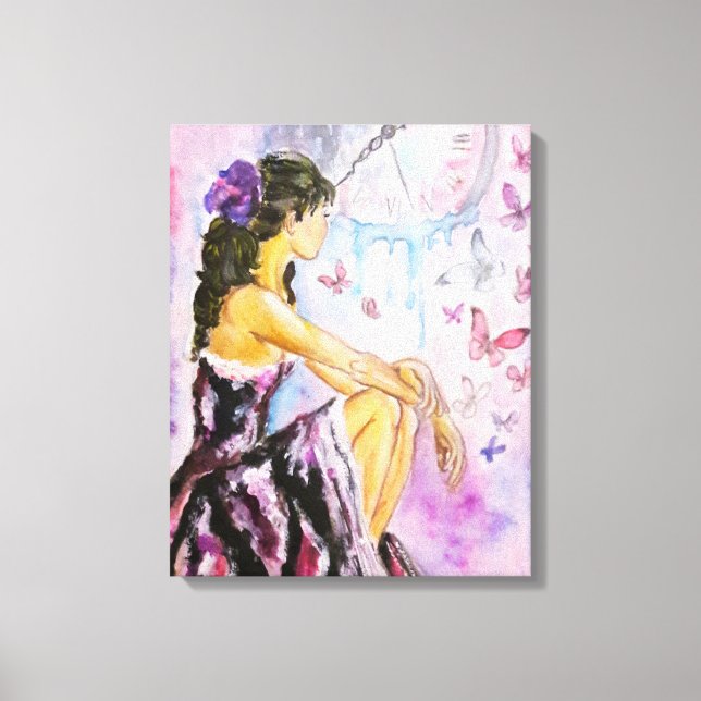 Lost Time - Watercolor Painting Canvas Print (Front)