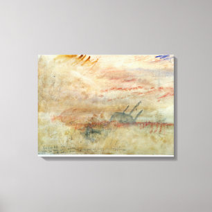 Lost to All Hope The Brig, c.1845-50 (w/c & graphi Canvas Print