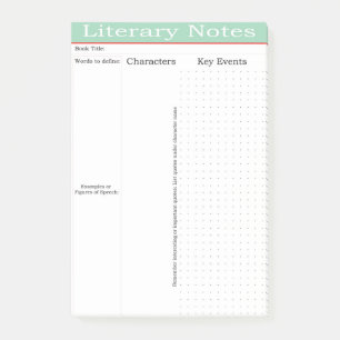 Lost Tools of Writing Literary Post It Notes