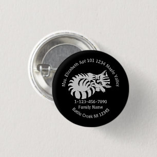 Lost White Tiger Kitten Family Home Address 3 Cm Round Badge