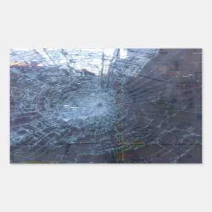 Lost -- with Broken Glass and Map Rectangular Sticker