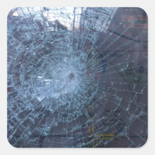 Lost -- with Broken Glass and Map Square Sticker