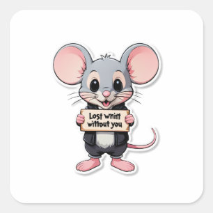 Lost Without You! – Tiny Mouse Sticker