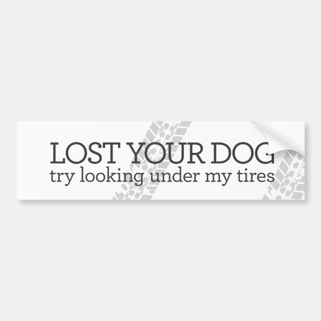 Lost your dog bumper sticker (Front)