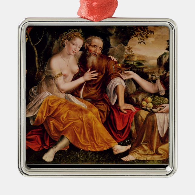 Lot and his Daughters, c.1565 Metal Tree Decoration (Front)