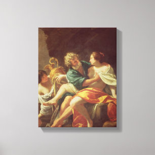 Lot and his Daughters, c.1630 (oil on canvas) Canvas Print