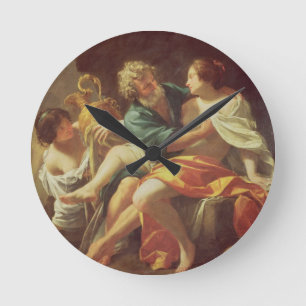 Lot and his Daughters, c.1630 (oil on canvas) Round Clock