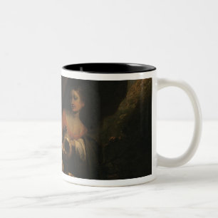 Lot and his Daughters (oil on canvas) 3 Two-Tone Coffee Mug