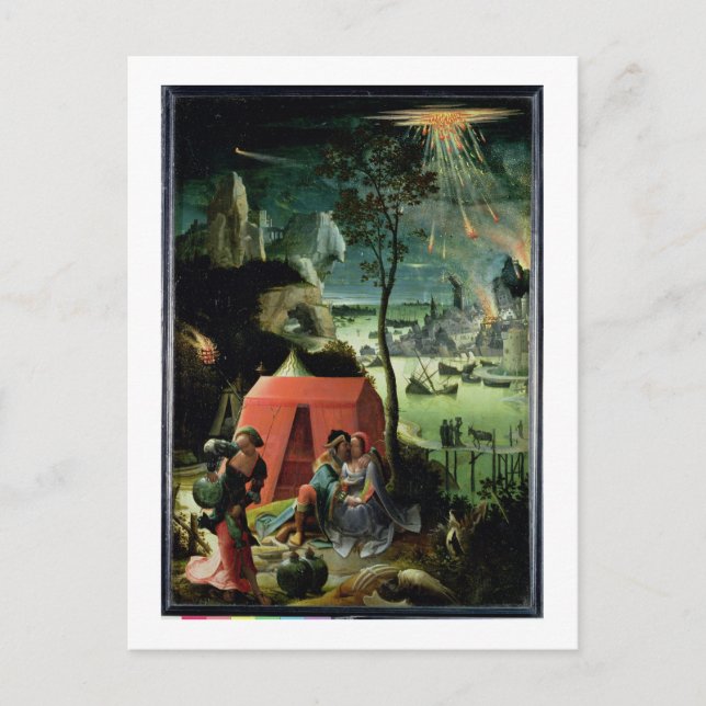 Lot and his Daughters (oil on panel) Postcard (Front)