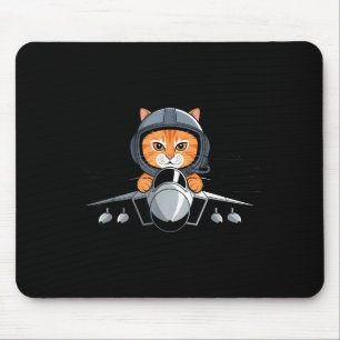 Lot Cat Fighter Jet Funny Aviation Kitty Design  Mouse Mat