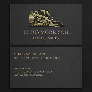 Lot Clearing Contractor Services Business Card