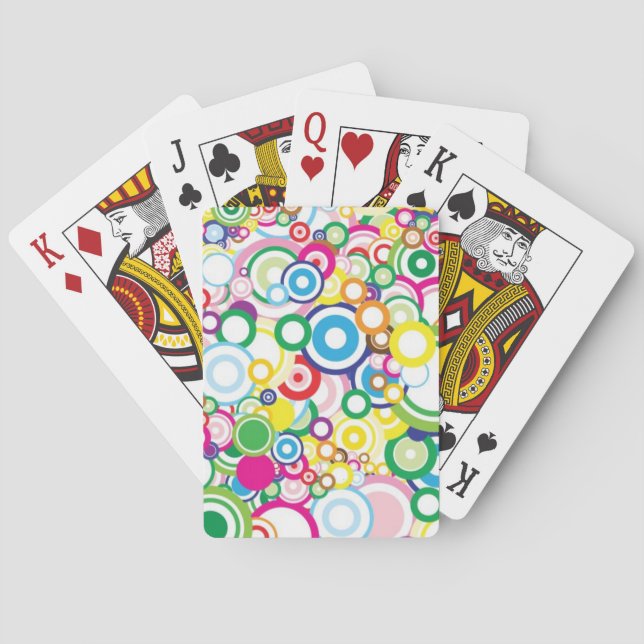 Lot of vivid circles playing cards (Back)