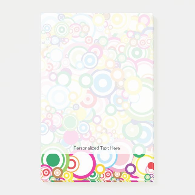 Lot of vivid circles post-it notes (Front)