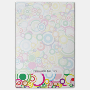 Lot of vivid circles post-it notes