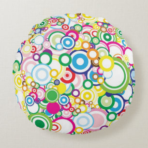 Lot of vivid circles round cushion