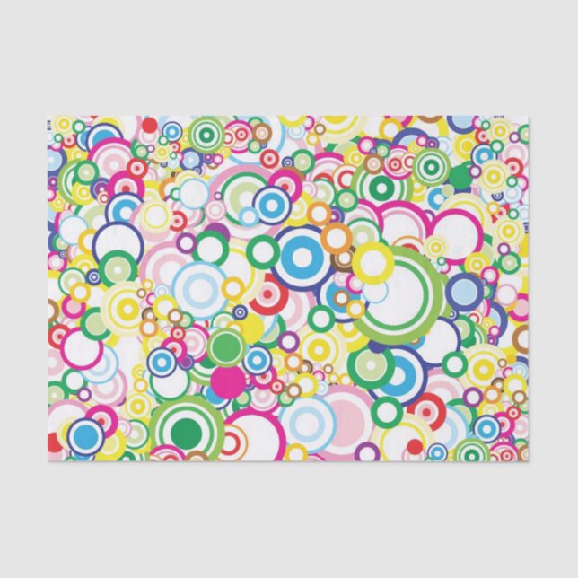 Lot of vivid circles tissue paper (Front)