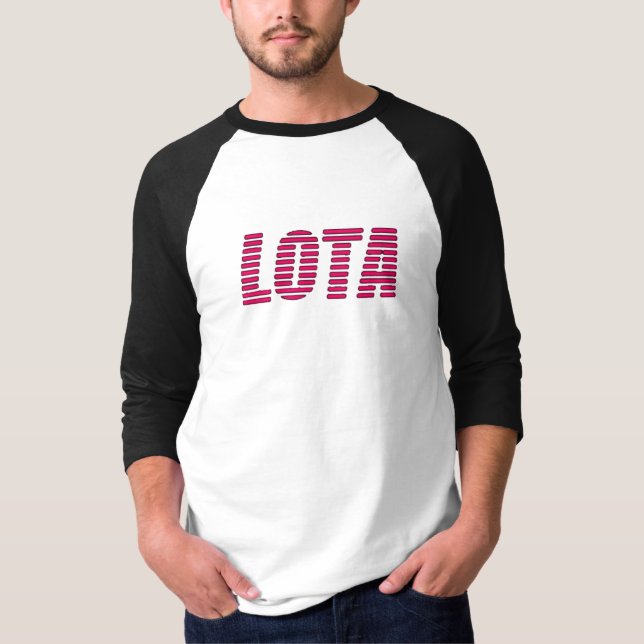 LOTA Logo Men's Basic 3/4 Sleeve Raglan T-Shirt (Front)