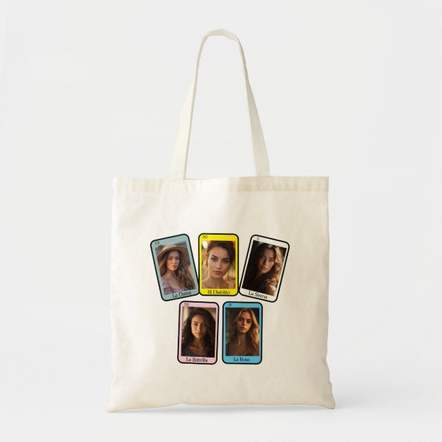 Loteria Mexican Bingo Game Bachelorette  Tote Bag (Front)
