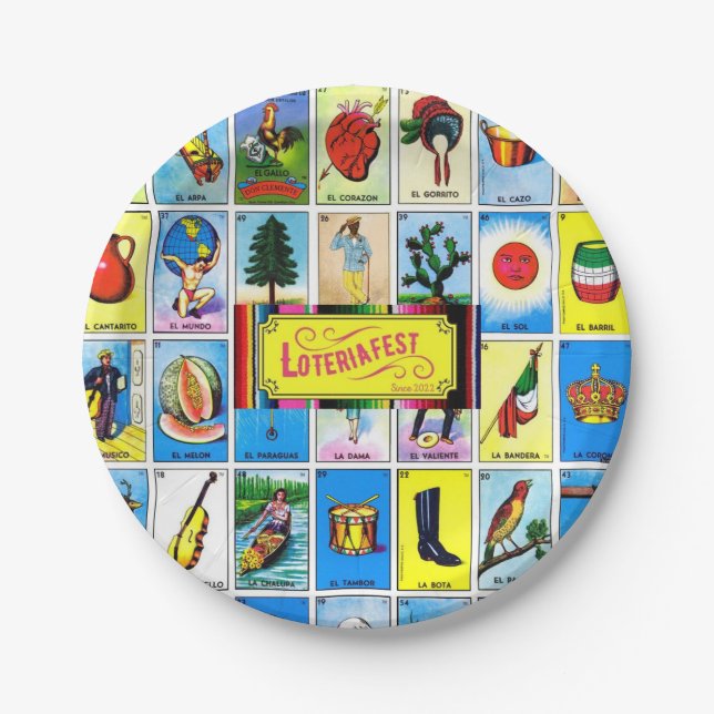 LoteriaFest Party Plate (Front)