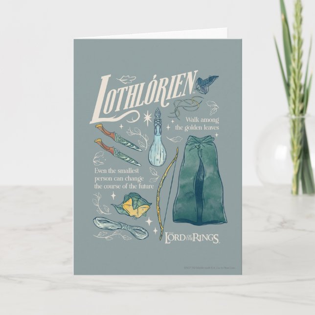 LOTHLORIEN™ Watercolor Collage Graphic Card (Front)