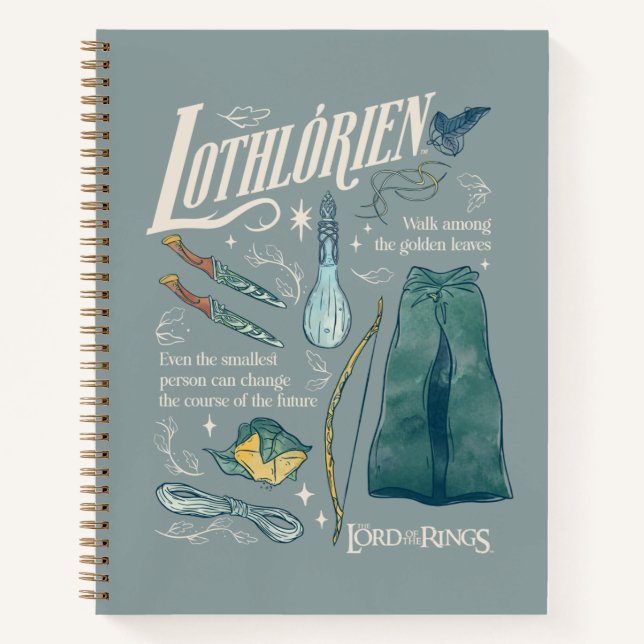 LOTHLORIEN™ Watercolor Collage Graphic Notebook (Front)