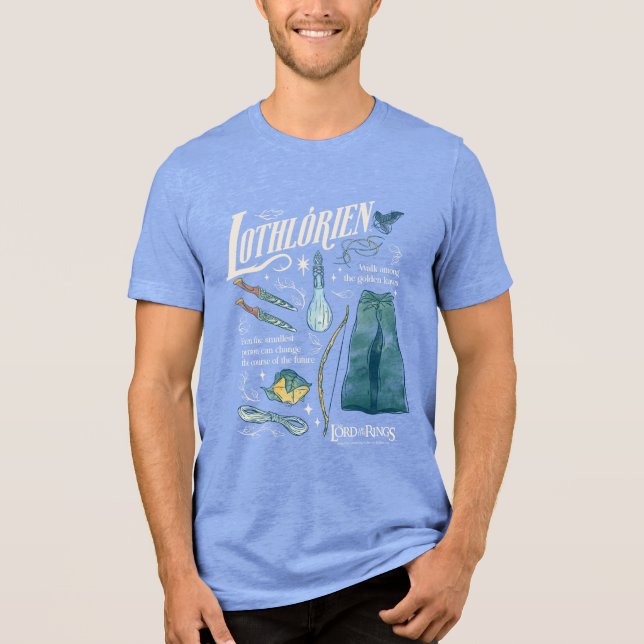 LOTHLORIEN™ Watercolor Collage Graphic Tri-Blend Shirt (Front)