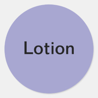 Lotion Labels/ Classic Round Sticker