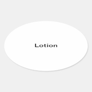 Lotion Labels/ Oval Sticker