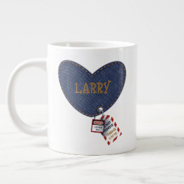 LOTO Jean Heart Patch  Large Coffee Mug