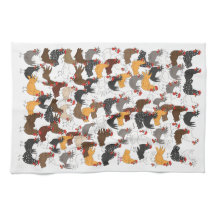 Lots and Lots of Chickens - Kitchen Towel Vertical