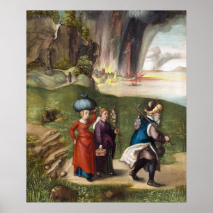 Lot's Escape - Albrecht Durer - c1496 Poster