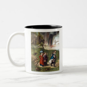 Lot's Escape - Albrecht Durer - c1496 Two-Tone Coffee Mug