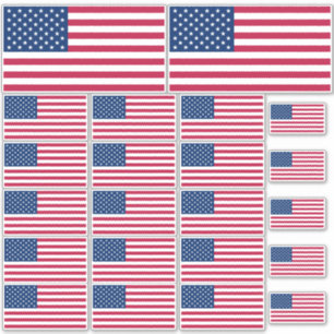 Lots of American Flag Stickers