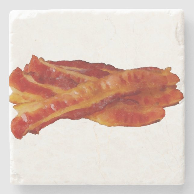 Lots of Bacon Stone Coaster (Front)