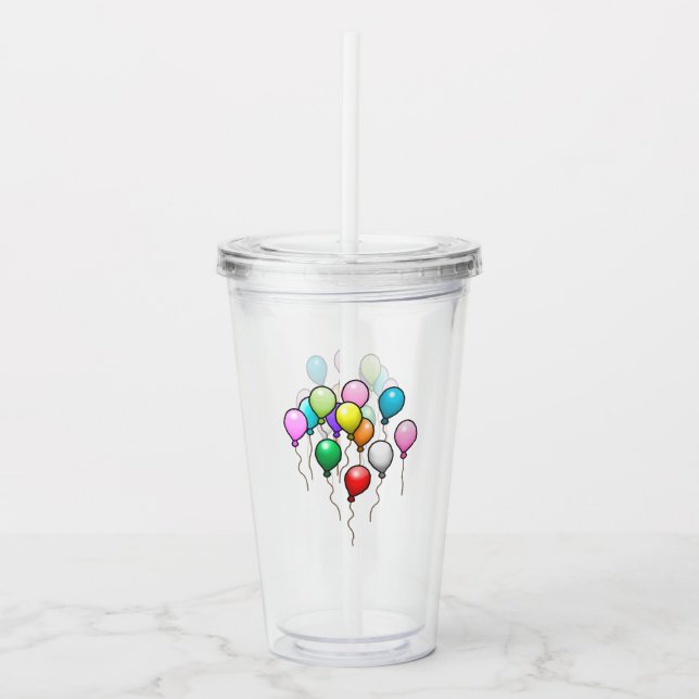 Lots of Balloons Acrylic Tumbler (Front)
