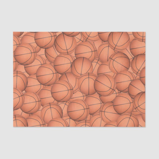 Lots of Basketballs Tissue Paper (Front)