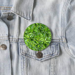 Lots of beautiful green leaves 7.5 cm round badge