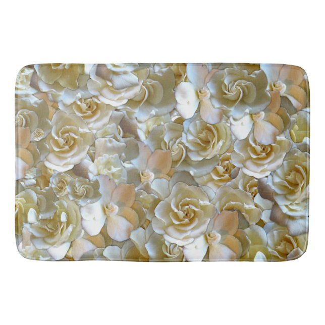 Lots of beautiful rose petals   bath mat (Front)