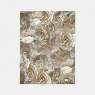Lots of beautiful rose petals fleece blanket