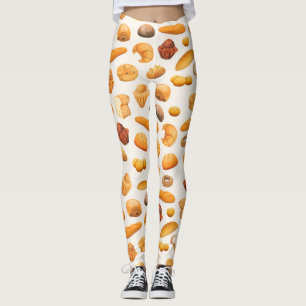 Lots of Breads, bakery goods Leggings