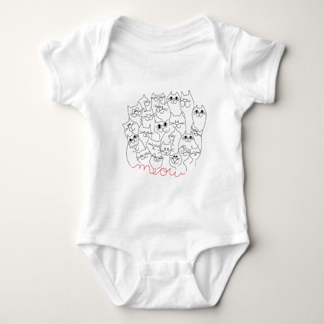 Lots of Cats Baby Bodysuit (Front)