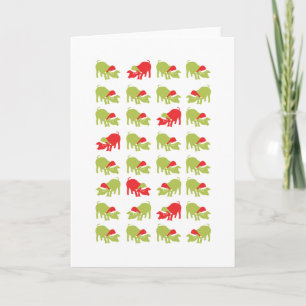 Lots of Christmas Pigs Holiday Card
